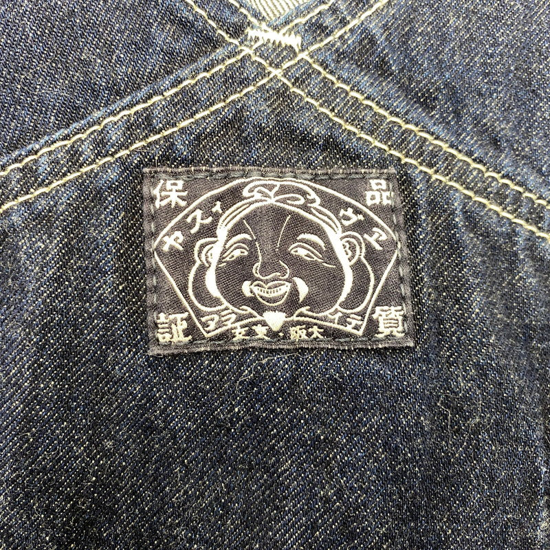 【中古品】【メンズ】 EVISU エヴィス 特殊カモメペイント ダブルニー デニムオーバーオール 156-261001-kh-15-izu サイズ：34 カラー：インディゴ 万代Net店