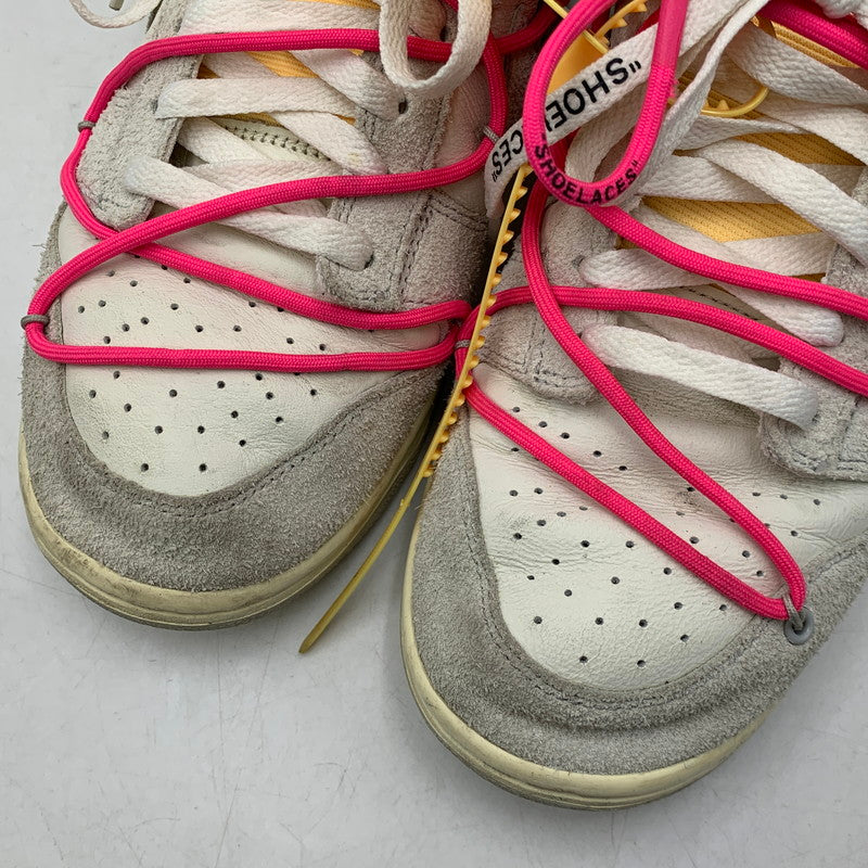 【中古品】【メンズ】 NIKE ナイキ×OFF-WHITE オフホワイト DJ0950-117 DUNK LOW ダンク ロー スニーカー シューズ 靴 160-260926-cs-01-izu サイズ：28cm カラー：SAIL/NEUTRAL GREY-HYPER PINK 万代Net店