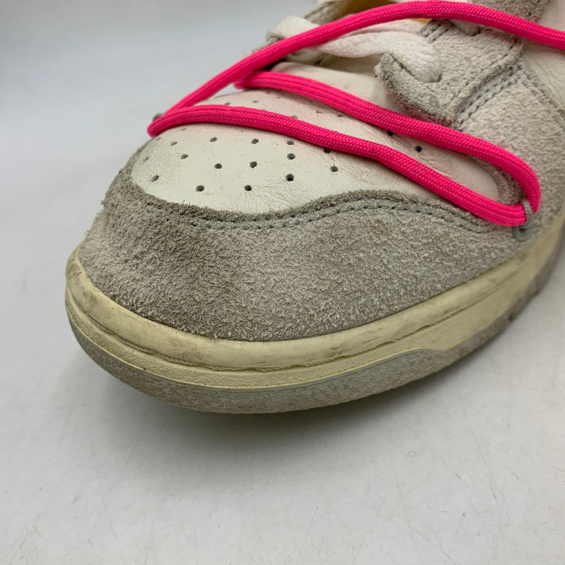 【中古品】【メンズ】 NIKE ナイキ×OFF-WHITE オフホワイト DJ0950-117 DUNK LOW ダンク ロー スニーカー シューズ 靴 160-260926-cs-01-izu サイズ：28cm カラー：SAIL/NEUTRAL GREY-HYPER PINK 万代Net店