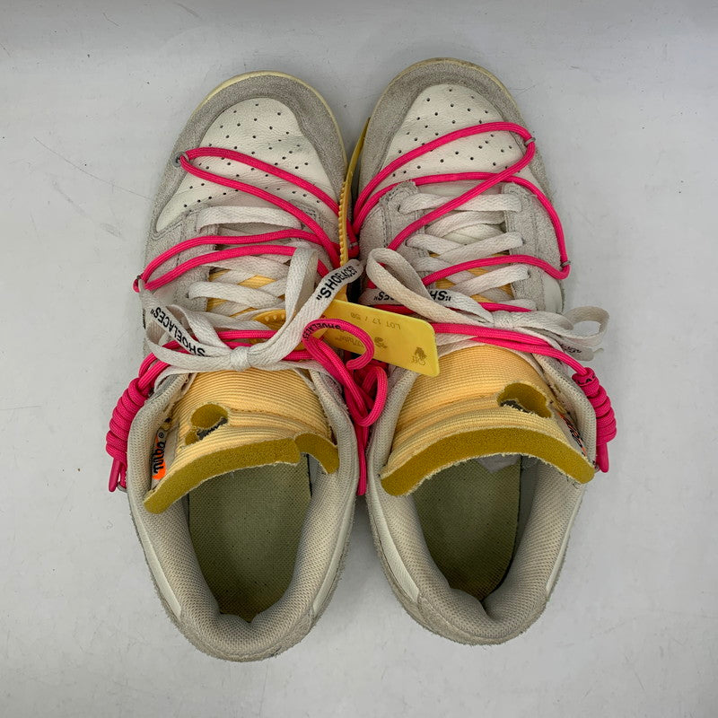 【中古品】【メンズ】 NIKE ナイキ×OFF-WHITE オフホワイト DJ0950-117 DUNK LOW ダンク ロー スニーカー シューズ 靴 160-260926-cs-01-izu サイズ：28cm カラー：SAIL/NEUTRAL GREY-HYPER PINK 万代Net店