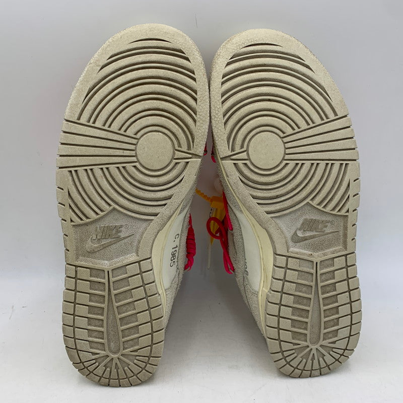 【中古品】【メンズ】 NIKE ナイキ×OFF-WHITE オフホワイト DJ0950-117 DUNK LOW ダンク ロー スニーカー シューズ 靴 160-260926-cs-01-izu サイズ：28cm カラー：SAIL/NEUTRAL GREY-HYPER PINK 万代Net店