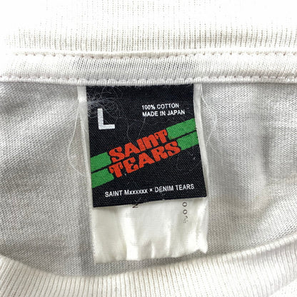 【中古品】【メンズ】 SAINT MICHAEL セントマイケル × DENIM TEARS SM-S22-0000-062 HOLY STATE SAINTS TEE ホーリー ステート セインツ Tシャツ 半袖 142-261021-ms-11-izu サイズ：L カラー：ホワイト 万代Net店