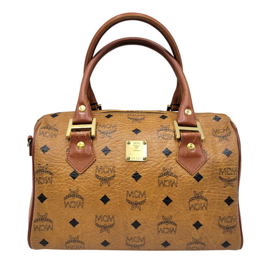 【中古品】【メンズ/レディース】 MCM エム・シー・エム MINI BOSTON BAG ミニ ボストン バッグ カバン 鞄 188-260927-as-15-izu カラー：ブラウン 万代Net店
