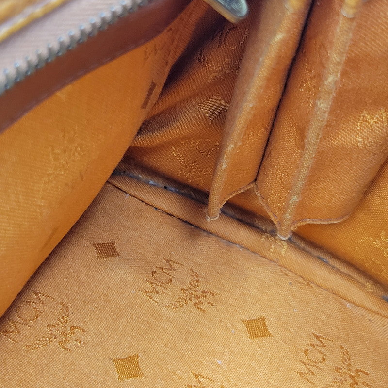 【中古品】【メンズ/レディース】 MCM エム・シー・エム MINI BOSTON BAG ミニ ボストン バッグ カバン 鞄 188-260927-as-15-izu カラー：ブラウン 万代Net店