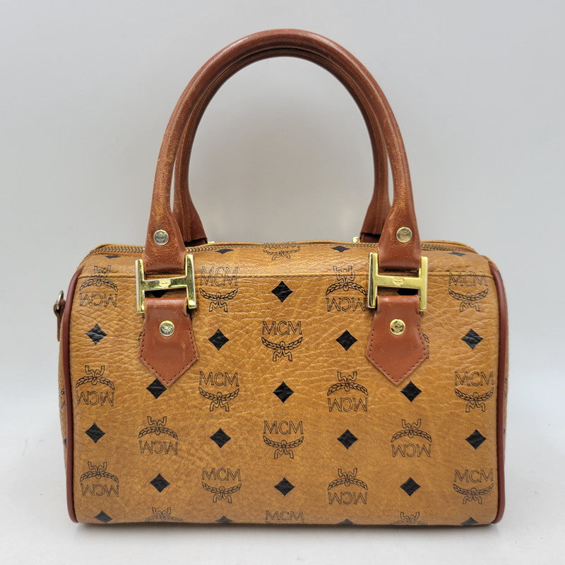 【中古品】【メンズ/レディース】 MCM エム・シー・エム MINI BOSTON BAG ミニ ボストン バッグ カバン 鞄 188-260927-as-15-izu カラー：ブラウン 万代Net店