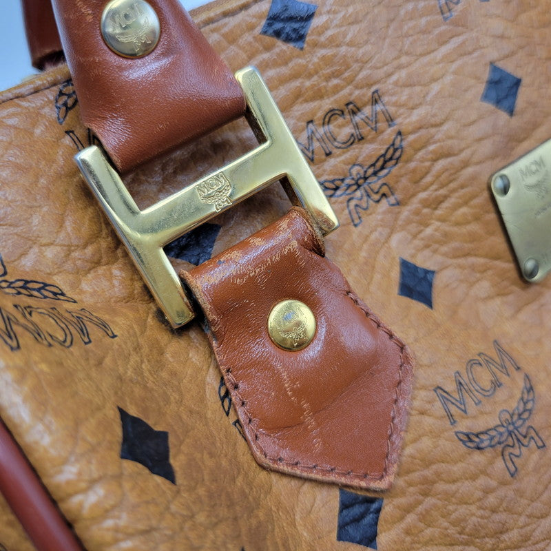 【中古品】【メンズ/レディース】 MCM エム・シー・エム MINI BOSTON BAG ミニ ボストン バッグ カバン 鞄 188-260927-as-15-izu カラー：ブラウン 万代Net店