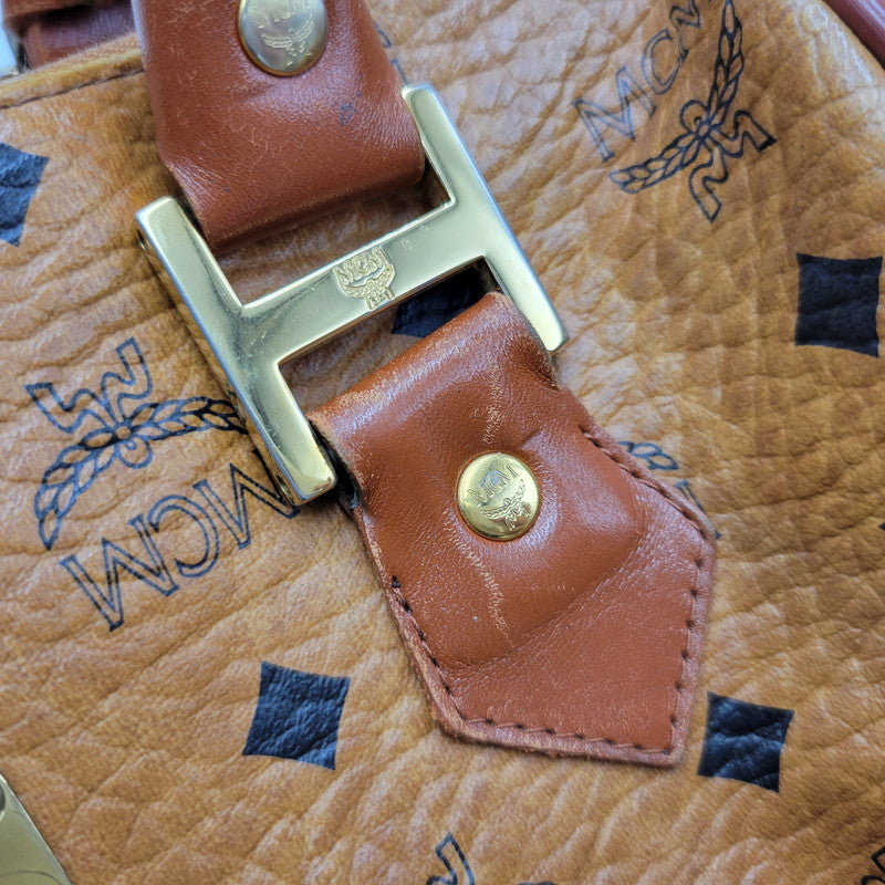 【中古品】【メンズ/レディース】 MCM エム・シー・エム MINI BOSTON BAG ミニ ボストン バッグ カバン 鞄 188-260927-as-15-izu カラー：ブラウン 万代Net店
