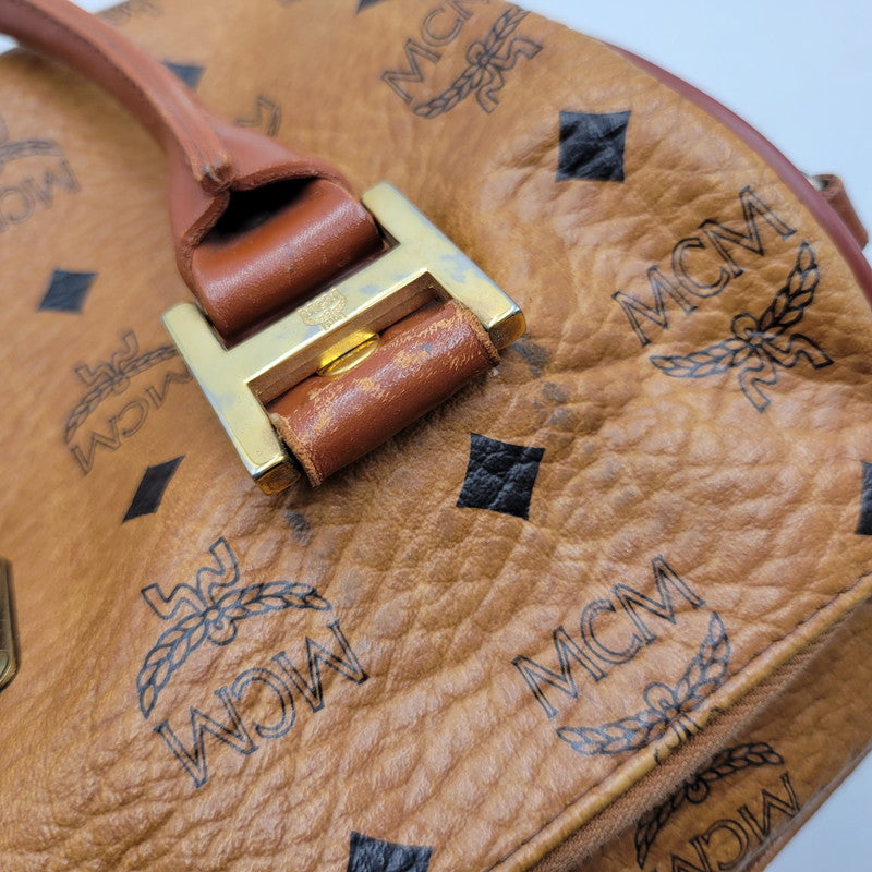 【中古品】【メンズ/レディース】 MCM エム・シー・エム MINI BOSTON BAG ミニ ボストン バッグ カバン 鞄 188-260927-as-15-izu カラー：ブラウン 万代Net店