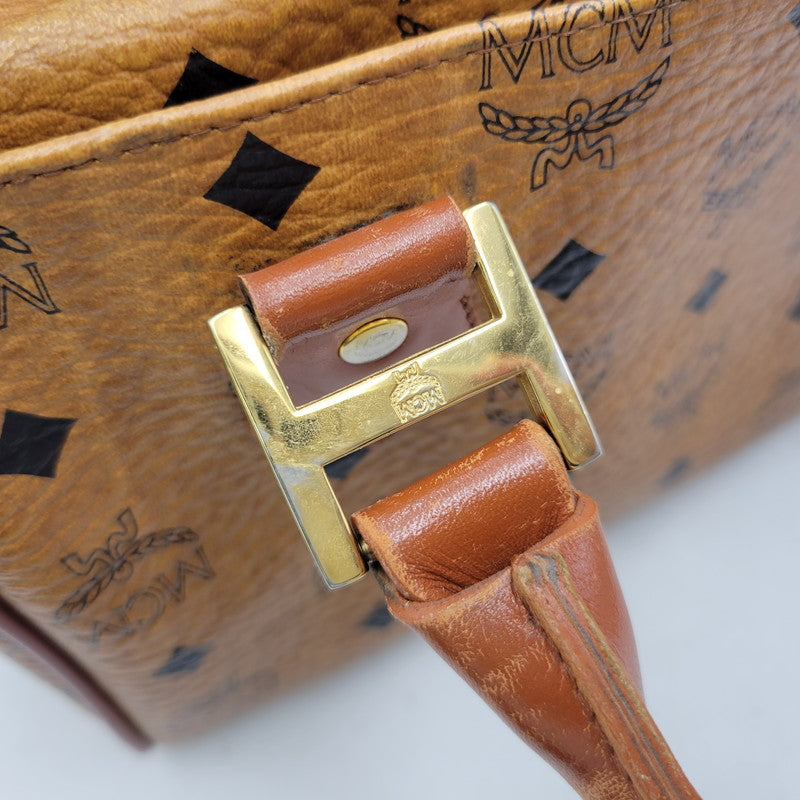 【中古品】【メンズ/レディース】 MCM エム・シー・エム MINI BOSTON BAG ミニ ボストン バッグ カバン 鞄 188-260927-as-15-izu カラー：ブラウン 万代Net店