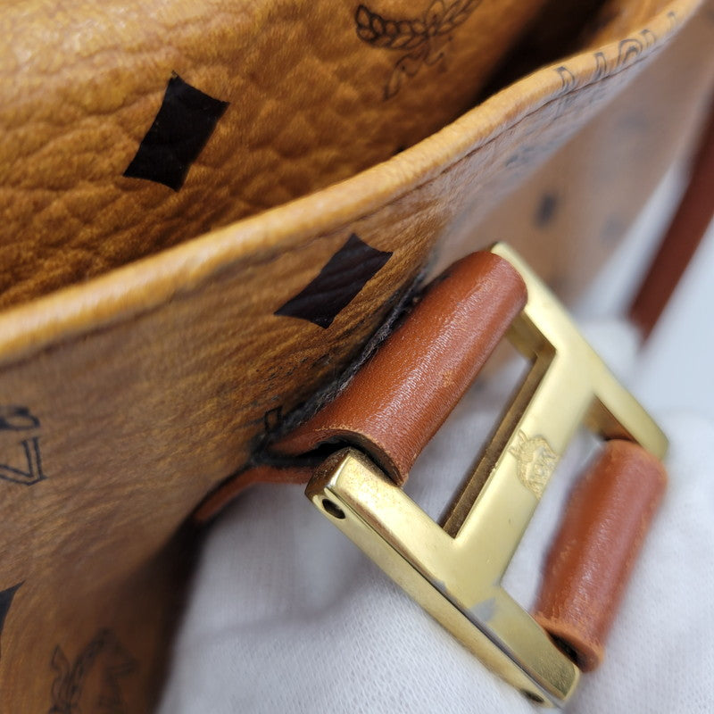 【中古品】【メンズ/レディース】 MCM エム・シー・エム MINI BOSTON BAG ミニ ボストン バッグ カバン 鞄 188-260927-as-15-izu カラー：ブラウン 万代Net店