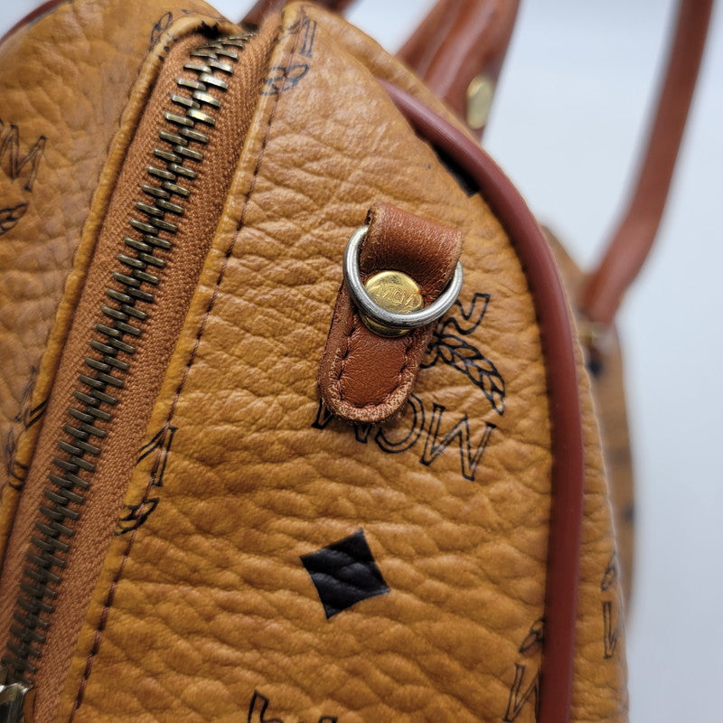 【中古品】【メンズ/レディース】 MCM エム・シー・エム MINI BOSTON BAG ミニ ボストン バッグ カバン 鞄 188-260927-as-15-izu カラー：ブラウン 万代Net店
