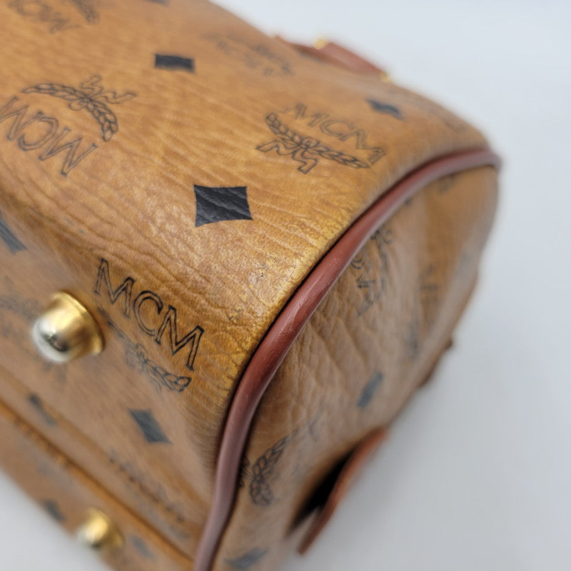 【中古品】【メンズ/レディース】 MCM エム・シー・エム MINI BOSTON BAG ミニ ボストン バッグ カバン 鞄 188-260927-as-15-izu カラー：ブラウン 万代Net店