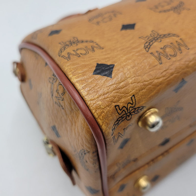 【中古品】【メンズ/レディース】 MCM エム・シー・エム MINI BOSTON BAG ミニ ボストン バッグ カバン 鞄 188-260927-as-15-izu カラー：ブラウン 万代Net店