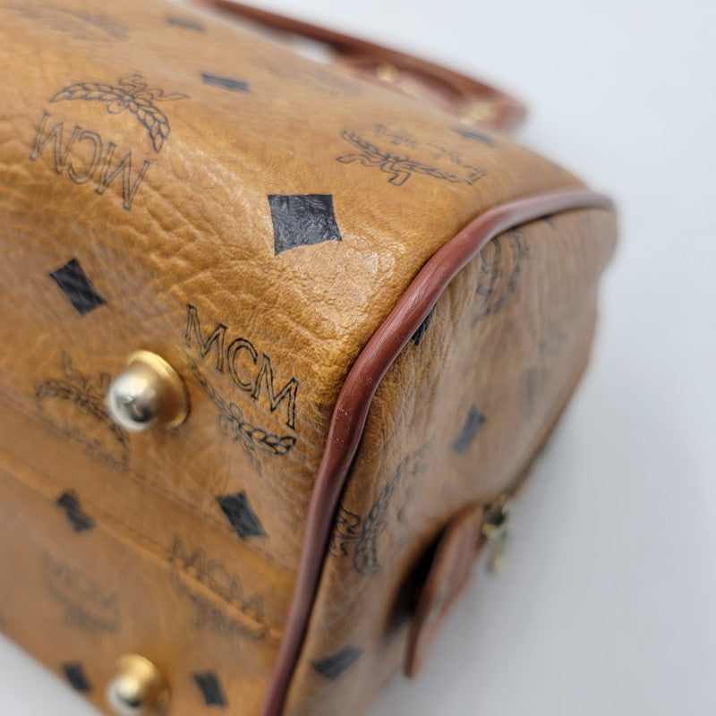 【中古品】【メンズ/レディース】 MCM エム・シー・エム MINI BOSTON BAG ミニ ボストン バッグ カバン 鞄 188-260927-as-15-izu カラー：ブラウン 万代Net店