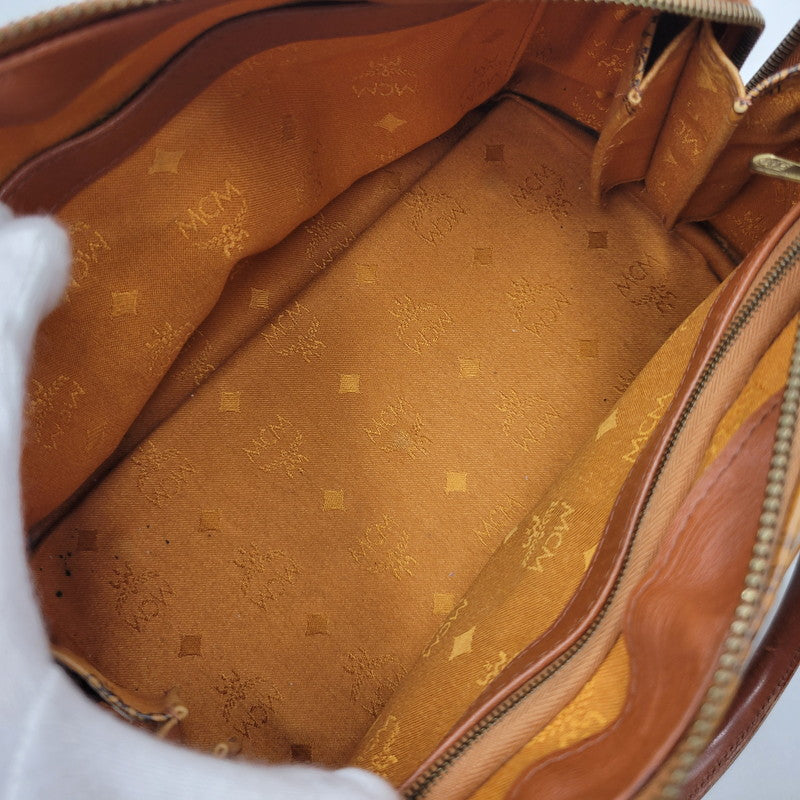 【中古品】【メンズ/レディース】 MCM エム・シー・エム MINI BOSTON BAG ミニ ボストン バッグ カバン 鞄 188-260927-as-15-izu カラー：ブラウン 万代Net店