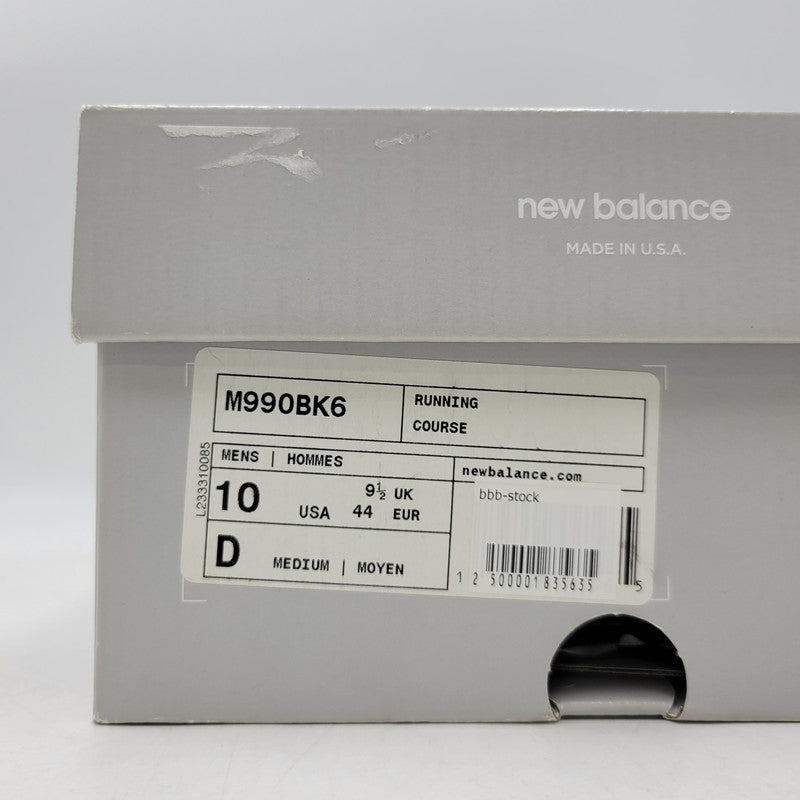 【中古品】【メンズ】 NEW BALANCE ニューバランス M990BK6 スニーカー 靴 162-260927-as-10-izu サイズ：28cm カラー：ブラック系 万代Net店