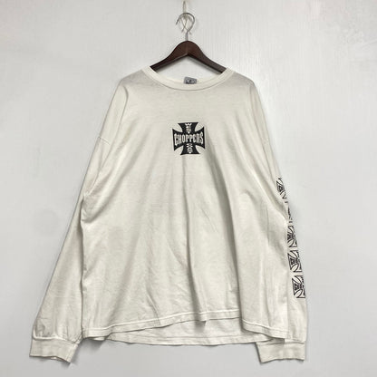 【中古品】【メンズ】 WEST COAST CHOPPERS ウエストコーストチョッパーズ 00S PRINT L S TEE プリント ロングスリーブ Tシャツ トップス 長袖 146-261003-ya-14-izu サイズ：下記参照 カラー：ホワイト 万代Net店