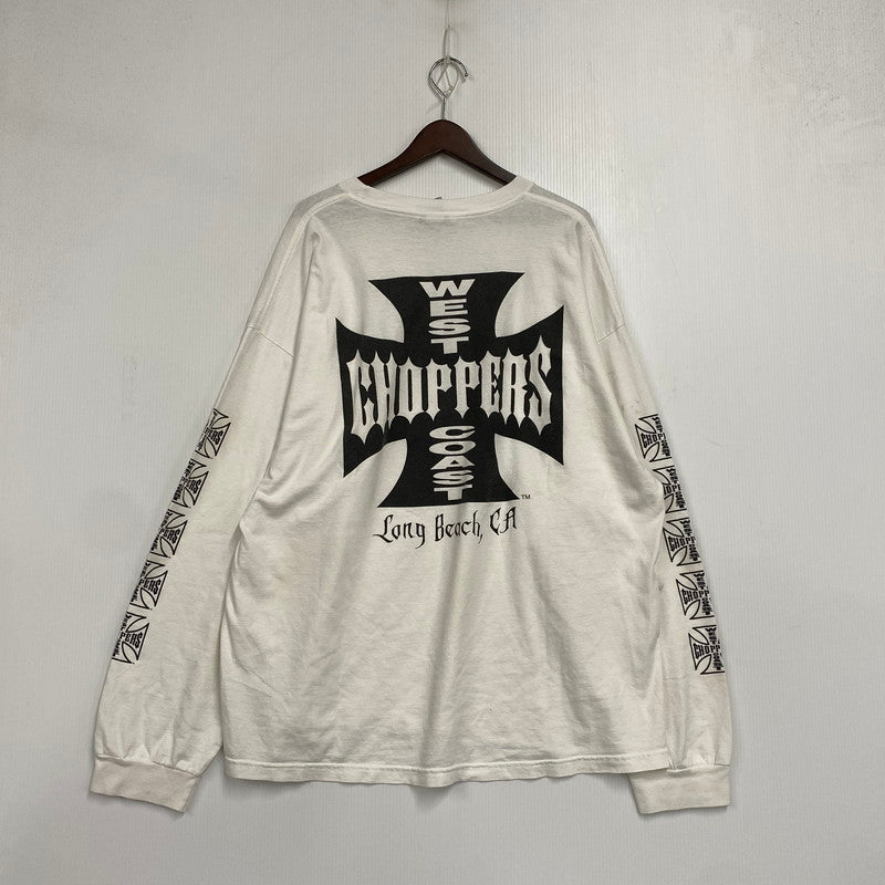 【中古品】【メンズ】 WEST COAST CHOPPERS ウエストコーストチョッパーズ 00S PRINT L S TEE プリント ロングスリーブ Tシャツ トップス 長袖 146-261003-ya-14-izu サイズ：下記参照 カラー：ホワイト 万代Net店