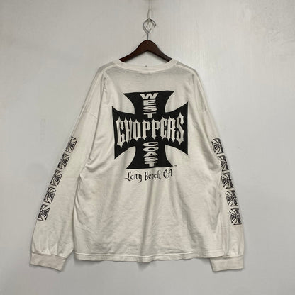 【中古品】【メンズ】 WEST COAST CHOPPERS ウエストコーストチョッパーズ 00S PRINT L S TEE プリント ロングスリーブ Tシャツ トップス 長袖 146-261003-ya-14-izu サイズ：下記参照 カラー：ホワイト 万代Net店