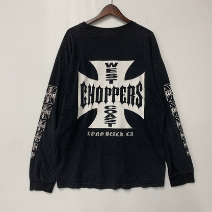 【中古品】【メンズ】 WEST COAST CHOPPERS ウエスト コースト チョッパーズ PRINT LS TEE プリント ロングスリーブ Tシャツ トップス 146-261001-kh-07-izu サイズ：XL カラー：ブラック 万代Net店
