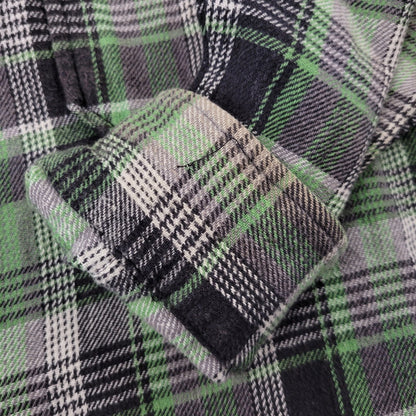 【中古品】【メンズ】 STUSSY ステューシー FLANNEL CHECK SHIRT フランネル チェックシャツ 長袖 トップス 142-261015-ay-07-izu サイズ：M カラー：グリーン系 万代Net店
