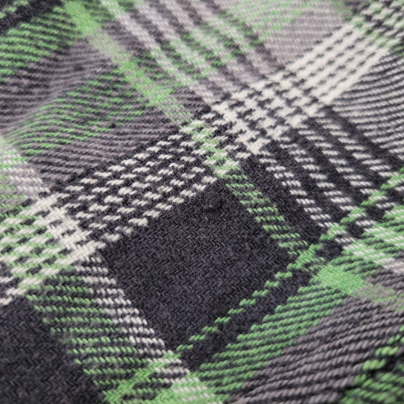 【中古品】【メンズ】 STUSSY ステューシー FLANNEL CHECK SHIRT フランネル チェックシャツ 長袖 トップス 142-261015-ay-07-izu サイズ：M カラー：グリーン系 万代Net店