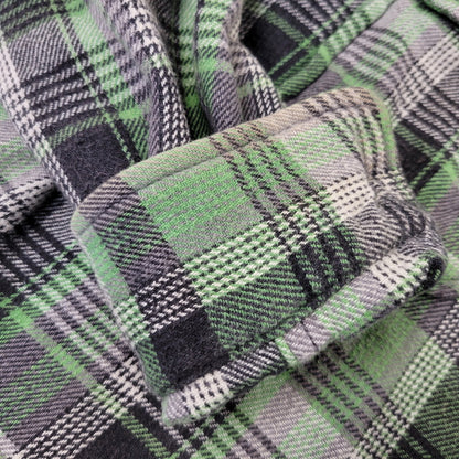 【中古品】【メンズ】 STUSSY ステューシー FLANNEL CHECK SHIRT フランネル チェックシャツ 長袖 トップス 142-261015-ay-07-izu サイズ：M カラー：グリーン系 万代Net店