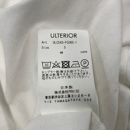 【中古品】【メンズ】 ULTERIOR アルテリア ULCS43-FC065-I SUVIN COTTON INTERLOCK LONG SLEEVE TEE スヴィン コットン インターロック ロングスリーブ Tシャツ トップス 長袖 140-260929-ya-10-izu サイズ：3 カラー：ホワイト 万代Net店