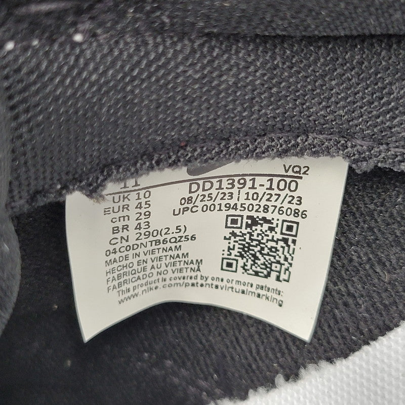 【中古美品】【メンズ】 NIKE ナイキ DUNK LOW RETRO DD1391-100 ダンク ロー レトロ スニーカー 靴 160-260927-as-08-izu サイズ：29cm カラー：WHITE/BLACK-WHITE 万代Net店