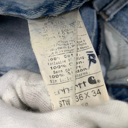 【中古品】【メンズ】 CARHARTT カーハート 95年製 RELAXED FIT DENIM PANTS リラックスド フィット デニム パンツ ズボン ボトムス 157-260929-ya-08-izu サイズ：36×34 カラー：ライトインディゴ 万代Net店