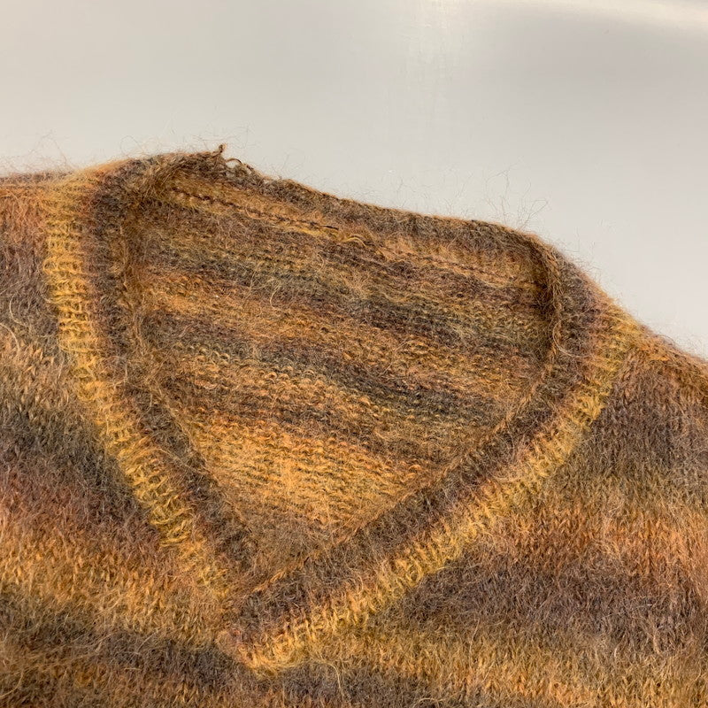 【現状渡し品】【メンズ】 UNKNOWN アンノウン 年代不明 V-NECK MOHAIR KNIT SWEATER ブイネック モヘア ニット セーター トップス 長袖 146-261018-ya-09-izu サイズ：下記参照 カラー：マルチ 万代Net店