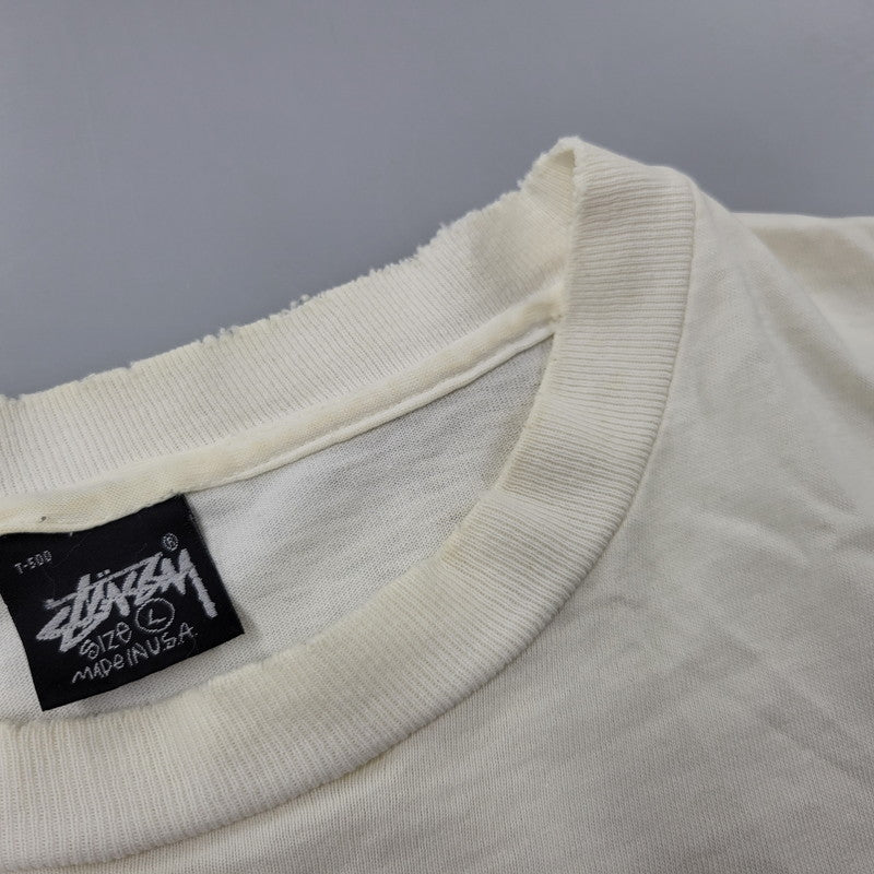【現状渡し品】【メンズ】 OLD STUSSY 黒タグ後期 TWIST GIRL TEE ツイストガール Tシャツ トップス 半袖 トップス 142-261018-ms-10-izu サイズ：L カラー：ホワイト 万代Net店