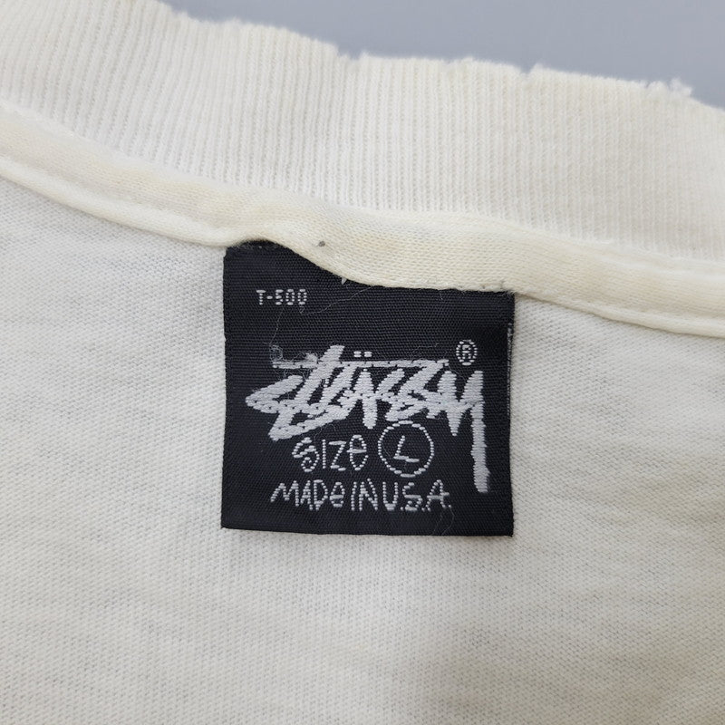 【現状渡し品】【メンズ】 OLD STUSSY 黒タグ後期 TWIST GIRL TEE ツイストガール Tシャツ トップス 半袖 トップス 142-261018-ms-10-izu サイズ：L カラー：ホワイト 万代Net店