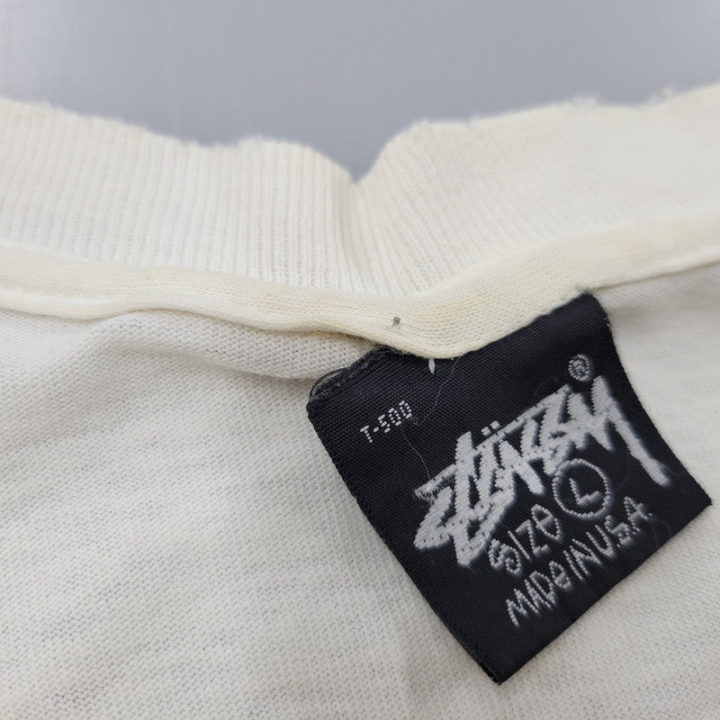 【現状渡し品】【メンズ】 OLD STUSSY 黒タグ後期 TWIST GIRL TEE ツイストガール Tシャツ トップス 半袖 トップス 142-261018-ms-10-izu サイズ：L カラー：ホワイト 万代Net店