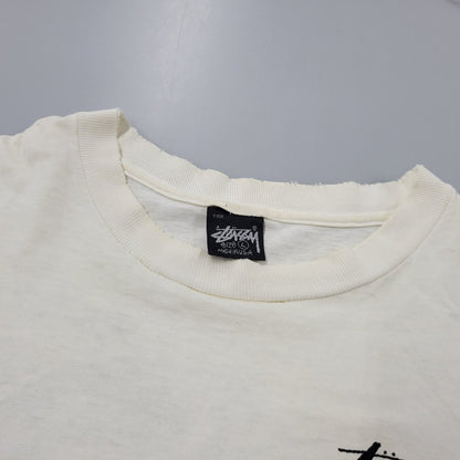 【現状渡し品】【メンズ】 OLD STUSSY 黒タグ後期 TWIST GIRL TEE ツイストガール Tシャツ トップス 半袖 トップス 142-261018-ms-10-izu サイズ：L カラー：ホワイト 万代Net店