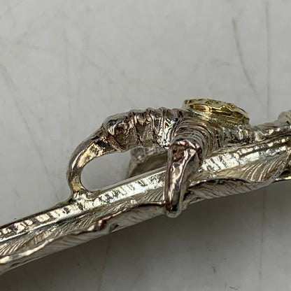 【中古品】【メンズ/レディース】 FIRST ARROW's ファーストアローズ K18付イーグルグラブ付フェザー(L) "左向き" ネックレス トップ アクセサリー 191-261002-ay-04-izu カラー：シルバー×ゴールド 万代Net店