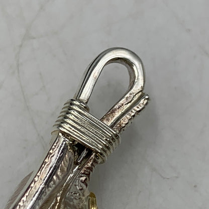 【中古品】【メンズ/レディース】 FIRST ARROW's ファーストアローズ K18付イーグルグラブ付フェザー(L) "左向き" ネックレス トップ アクセサリー 191-261002-ay-04-izu カラー：シルバー×ゴールド 万代Net店