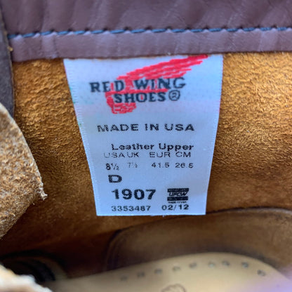 【中古品】【メンズ】 RED WING レッドウィング 1907 USA製 2012年製 ラフ＆タフ 6-INCH CLASSIC MOC 6インチ クラス モック ブーツ シューズ 靴 164-260928-cs-14-izu サイズ：26.5cm カラー：ブラウン 万代Net店