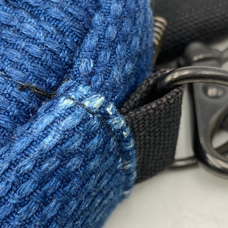 【中古品】【メンズ/レディース】 MOMOTARO JEANS 桃太郎ジーンズ 刺し子 SHOULDER BAG ショルダー バッグ 鞄 カバン 188-260929-ya-13-izu カラー：ネイビー 万代Net店