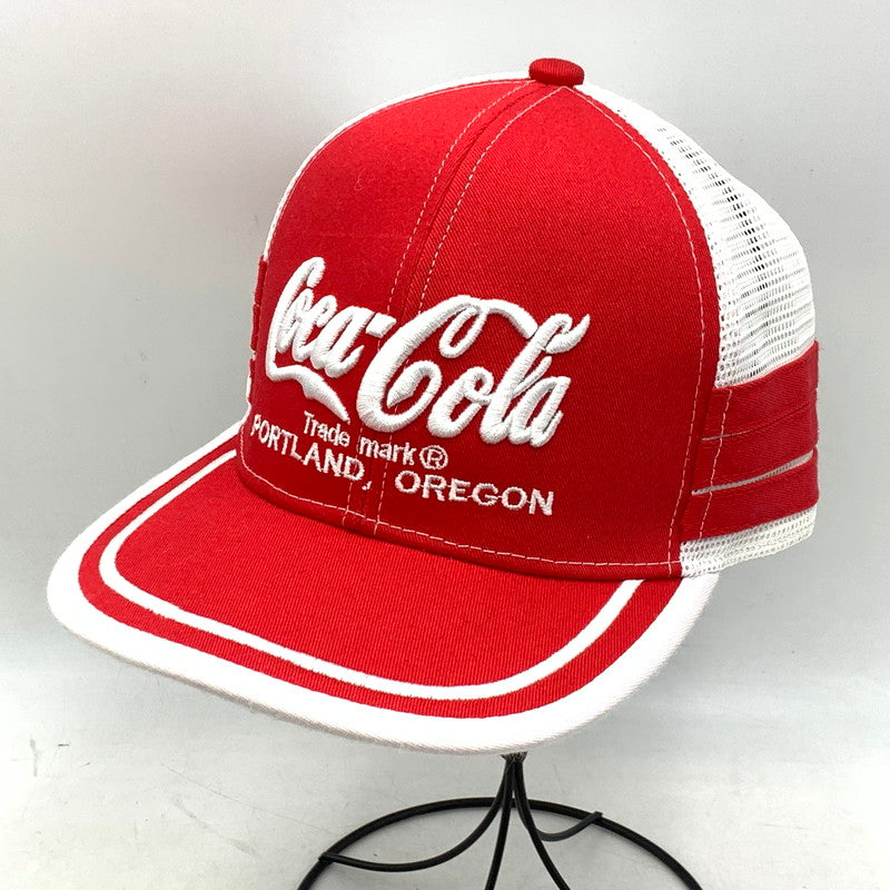 【中古品】【メンズ/レディース】 COCA-COLA コカ・コーラ USA製 MESH CAP メッシュ キャップ 帽子 185-260929-ya-16-izu サイズ：ONESIZE カラー：レッド×ホワイト 万代Net店