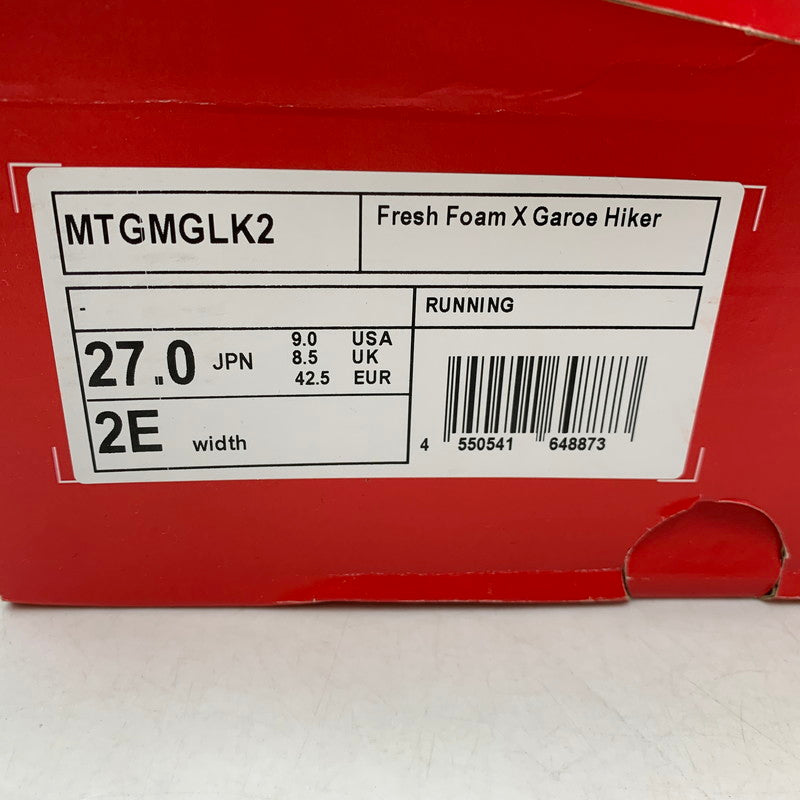 【中古美品】【メンズ】 NEW BALANCE ニューバランス MTGMGLK2 FRESH FOAM X GAROE HIKER GORE-TEX フレッシュ フォーム エックス ガロエ ハイカー ゴアテックス スニーカー シューズ 靴 162-260928-cs-13-izu サイズ：27cm カラー：ブラック 万代Net店
