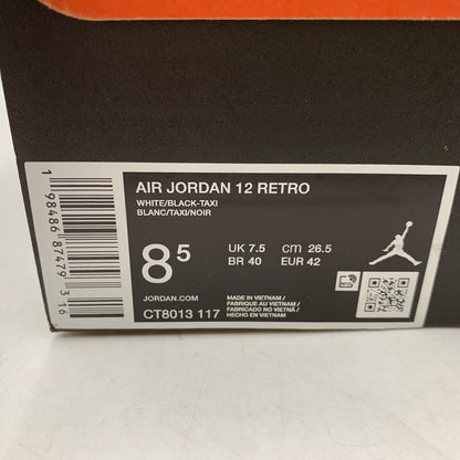 【中古美品】【メンズ】 NIKE ナイキ CT8013-117 AIR JORDAN 12 RETRO OG エア ジョーダン レトロ オリジナル スニーカー シューズ 靴 160-260928-cs-12-izu サイズ：26.5cm カラー：WHITE/BLACK-TAXI 万代Net店