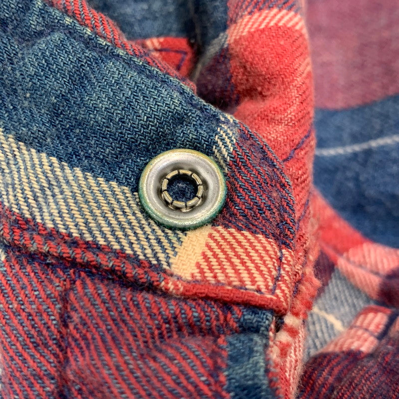 【中古品】【メンズ】 TMT ティーエムティー L/SL INDIGO CHECK SHIRT TSH-F13SP04 インディゴ チェックシャツ 長袖 140-260929-as-04-izu サイズ：S カラー：マルチカラー 万代Net店