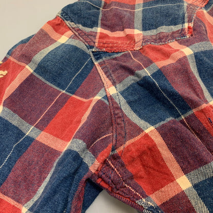 【中古品】【メンズ】 TMT ティーエムティー L/SL INDIGO CHECK SHIRT TSH-F13SP04 インディゴ チェックシャツ 長袖 140-260929-as-04-izu サイズ：S カラー：マルチカラー 万代Net店