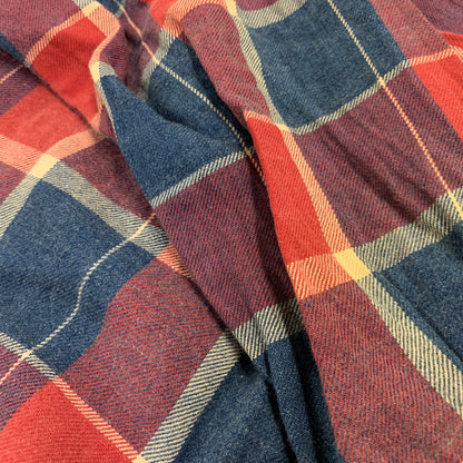 【中古品】【メンズ】 TMT ティーエムティー L/SL INDIGO CHECK SHIRT TSH-F13SP04 インディゴ チェックシャツ 長袖 140-260929-as-04-izu サイズ：S カラー：マルチカラー 万代Net店