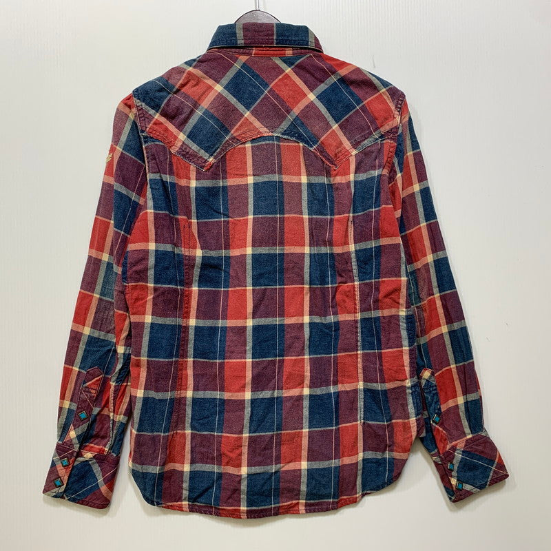 【中古品】【メンズ】 TMT ティーエムティー L/SL INDIGO CHECK SHIRT TSH-F13SP04 インディゴ チェックシャツ 長袖 140-260929-as-04-izu サイズ：S カラー：マルチカラー 万代Net店