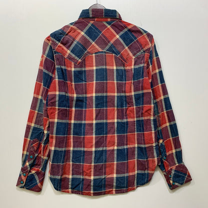 【中古品】【メンズ】 TMT ティーエムティー L/SL INDIGO CHECK SHIRT TSH-F13SP04 インディゴ チェックシャツ 長袖 140-260929-as-04-izu サイズ：S カラー：マルチカラー 万代Net店