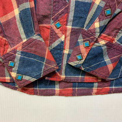 【中古品】【メンズ】 TMT ティーエムティー L/SL INDIGO CHECK SHIRT TSH-F13SP04 インディゴ チェックシャツ 長袖 140-260929-as-04-izu サイズ：S カラー：マルチカラー 万代Net店