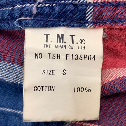 【中古品】【メンズ】 TMT ティーエムティー L/SL INDIGO CHECK SHIRT TSH-F13SP04 インディゴ チェックシャツ 長袖 140-260929-as-04-izu サイズ：S カラー：マルチカラー 万代Net店
