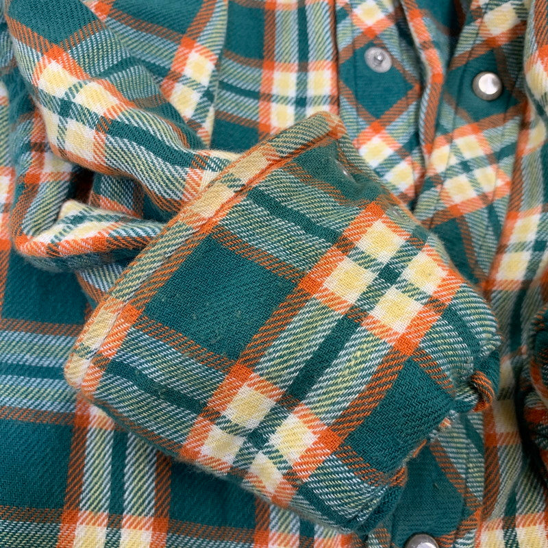 【中古品】【メンズ】 TMT ティーエムティー ORIGINAL DOUBLE GAUZE CHECK WESTERN SHIRTS TSH-F16SP04 チェック ウエスタン シャツ 長袖 140-260929-as-03-izu サイズ：M カラー：グリーン系 万代Net店
